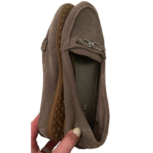 Coach‎ "Fortunata Gray Suede Driving Mocs Loafers size 7.5B MSRP $179 - Picture 10 of 12